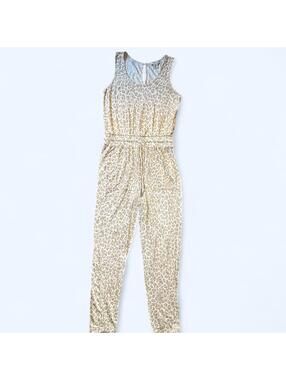 Rachel Zoe Leopard Print Sleeveless Jumpsuit Size Small